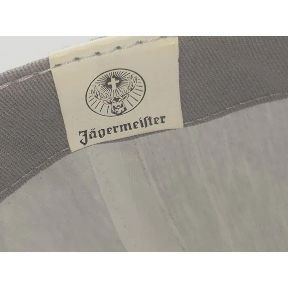 Jagermeister Embroidered Deer Logo Hat Snapback Baseball Cap Gray Black One Size